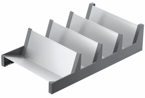 Blum AMBIA-LINE spice rack | drawer organiser for up to 16 spice jars or packets | inclined compartments for perfect overview & quick access | space-saving and stable | Orion Grey