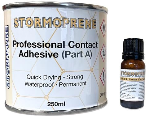 Stormsure Stormoprene 2 Parte Contatto Adesivo 250ml Tin-Nero Unisex-Adulto, Marrone Chiaro