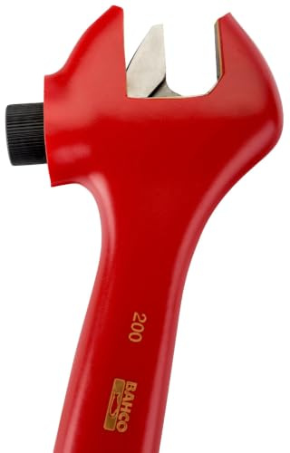 Bahco VDE 1000V zugelassen Schraubenschlüssel Einstellbar, Isoliert Griff, Backenweite 39 mm, / Länge 305mm