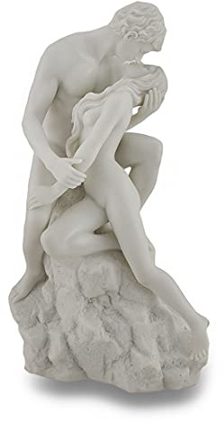 Veronese Design White Marble Finish The Lovers Statue Nude Sculpture