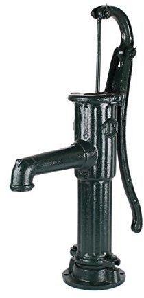 Schwengelpumpe grün Gartenpumpe Rundflansch Typ 75