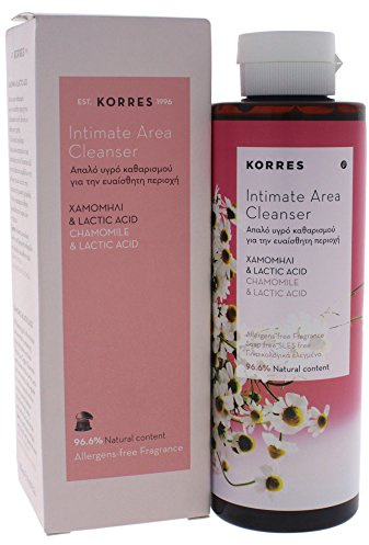 Korres - Gel Nettoyant Extra Doux - Toilette Intime - Probiotiques & Camomille - Sans Parfum - 96,6% d’ingrédients d'origine naturelle - 250 ml