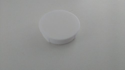 Set of 4 Livindo white cover push caps/buttons for 35 mm hole e.g. hinge hole