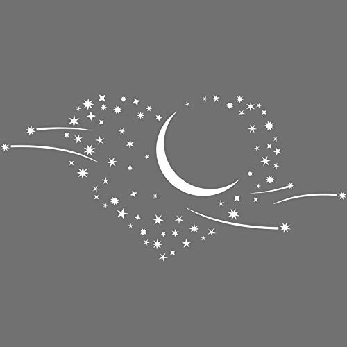 Wandtattoo Herz Mond Sternschnuppen 1011W