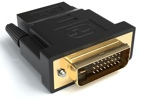 JAMEGA - HDMI auf DVI Adapter | 4K Ultra HD Full HD 1080P HDTV Konverter | A Buchse - Stecker | Kontakte Vergoldet