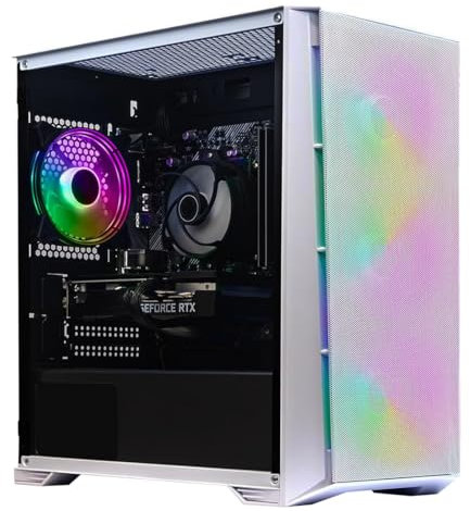 ADMI Gaming PC - AMD Ryzen 5 5500 - NVIDIA RTX 3050 6GB GDDR6-16GB 3200MHz DDR4-1TB NVMe - X= Airflow RGB (White) - WiFi - Windows 11