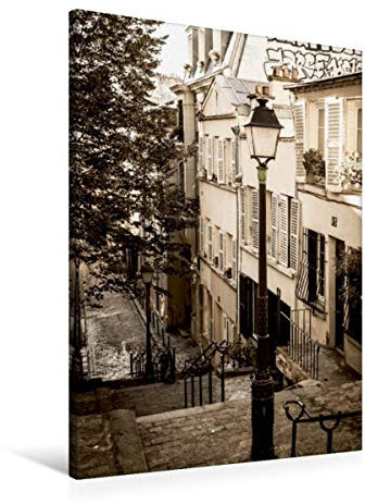Premium Textil-Leinwand 60 x 90 cm Hoch-Format Montmartre | Wandbild, HD-Bild auf Keilrahmen, Fertigbild auf hochwertigem Vlies, Leinwanddruck von Sebastian Rost