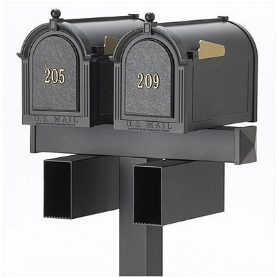 Whitehall Duo Mailbox Post Finish: French Bronze