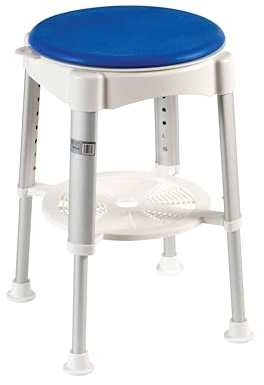 Drive Devilbiss Deluxe Rotating Rounded Bath / Shower Stool with Removable Tray and Swivel Seat