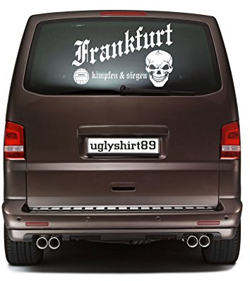 uglyshirt89 Frankfurt Autoaufkleber 45 cm | Hardcore | Sticker | Aufkleber | KSM1