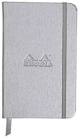 Rhodia 118567C Web Notebook A5 96 Blatt dot Lineatur Silber