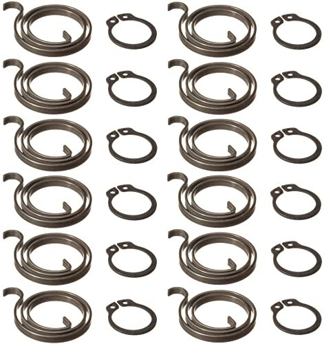 Northern DIY Door Handle Spring Replacement Repair Kit (Twelve 2.5-Turn, 3mm Thick coils Plus Twelve circlips)
