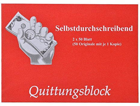 B&S Handelswaren Quittungsblock 50Blatt selbstdurchschreibend