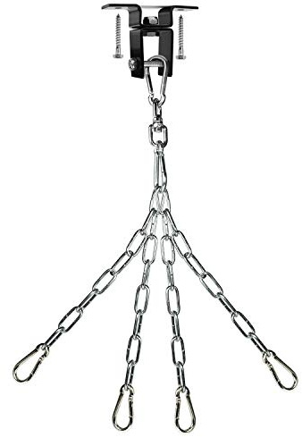 Yes4All SNGY Punching Bag Hangers, Black - silver, Ceiling Hook Suspension for Punching bag, Yoga, Chair, Boxing Bag, MMA, Mua Thai Indoor and outdoor Gym