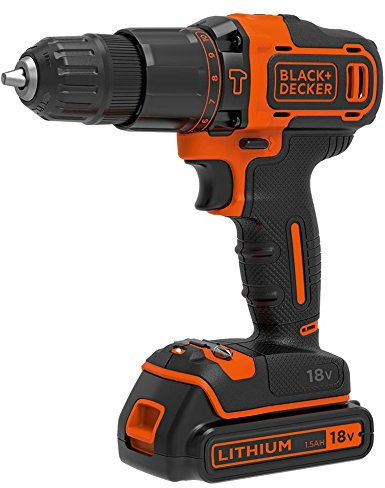 Black + Decker Akkuschrauber, 18 V, schwarz, BDCHD18