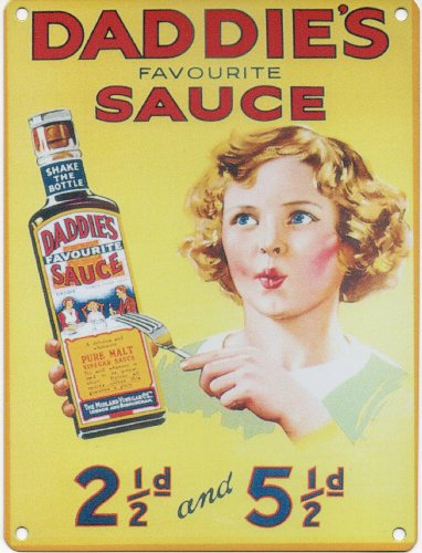 Small Daddies Sauce Metal Advertising Wall Sign Retro Art