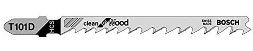 Bosch Professional 25 x Stichsägeblatt T 101 D (für weiches Holz, gerader Schnitt, Zubehör Stichsäge) Blau 10 - 45 mm