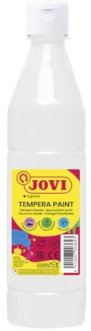 Jovi Plakatfarbe, malfertige Tempera auf Wasserbasis, 500 ml Flasche weiß