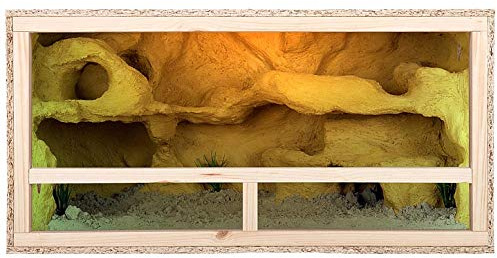Repiterra Terrario per Rettili e Anfibi in Legno OSB, Facile da Montare, Vivarium con Aerazione sui Lati - 100x50x50cm