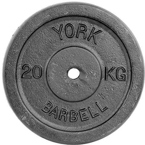 York 20kg Black Cast Iron 1Inch Plate