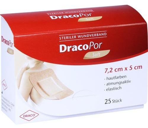 DRACOPOR Wundverband 7,2x5cm steril hautfarben, 25 St