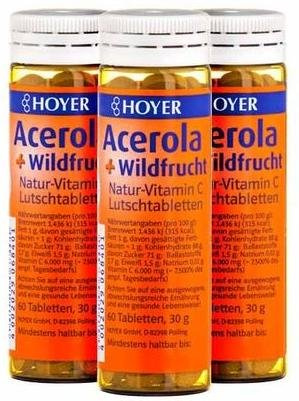 HOYER Acerola & Wildfrucht Tabletten (3 x 30g)
