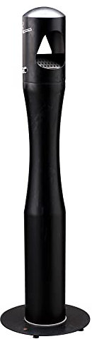 MEDIALINTERNATIONAL posacenere da terra a colonna inox nero