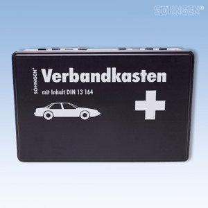 Boîte de premiers secours vide avec pression automobile noire sans joint