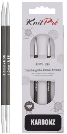 KnitPro Karbonz Interchangeable Circular Needles 4 (10cm) | 4.00 mm