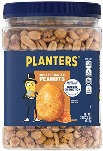 PLANTERS Honey Roasted Peanuts (2.16 lb Container) 6PK