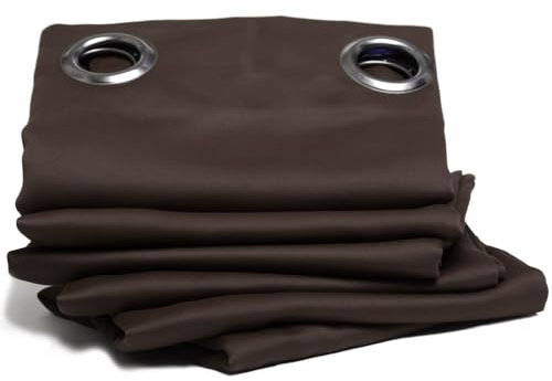 Moondream LumenControl™ Verdunkelungsvorhang | Licht+Sonnenschutz | EU Herstellung | Ösen | Braun MC610 | 140B x 300H cm