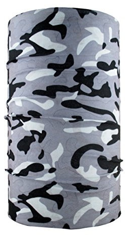 HeadLOOP Multifunktionstuch Camouflage Winter grau Loop Schlauchtuch Schal Halstuch Kopftuch Microfaser