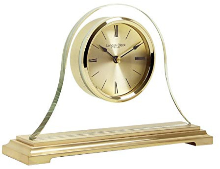 London Clock 3150 Gold napoleon mantel clock, 15.5 x 22 x 6cm