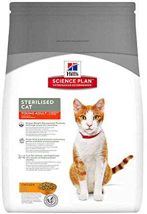 Hills Feline Sterilised Cat Young Chicken 3,5kg, 1er Pack (1 x 3.5 kg Packung)