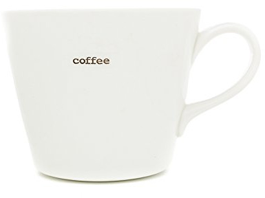 Keith Brymer Jones - Word Range - Standard Ceramic White Mug - Coffee - 350ml - Gift Boxed