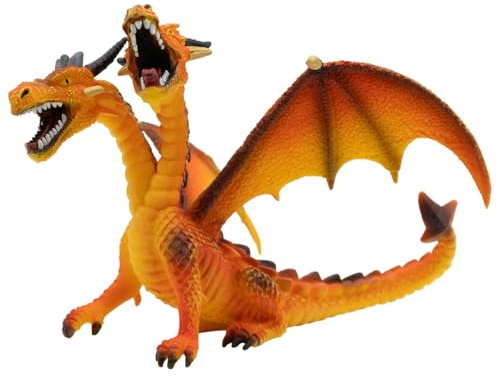Bullyland 75598 - Fantasy - Drago Doppia Testa Arancio