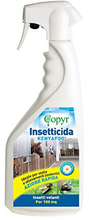 COPYR | Kenyafog: Insetticida pronto all'uso contro insetti volanti, mosche, zanzare, vespe calabroni, scarafaggi - flac. con Trig 1000 ml