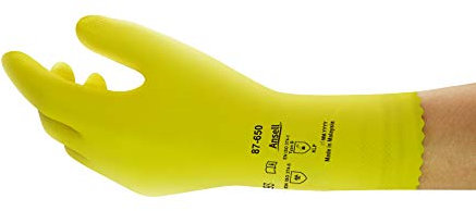 Ansell Alphatec 87-650 Guanti da Lavoro Multiuso, Protezione Chimica, Destrezza e Tattilità, Sottile e Flessibile Design, Taglia M (12 Paia)