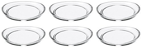 Leonardo Loop Untersetzer 6er Set, spülmaschinengeeignete Unterteller für Wasserkaraffen oder Weinflaschen aus Klarglas, Durchmesser 10,5 cm, Höhe 1,5 cm, 021127