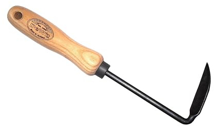 Dewit Cape Cod Weeder – Right Hand | Hand Weeding Tool for Tight Spaces | Tempered Boron Steel Blade | 11.75” Total Length | Ash Wood Handle