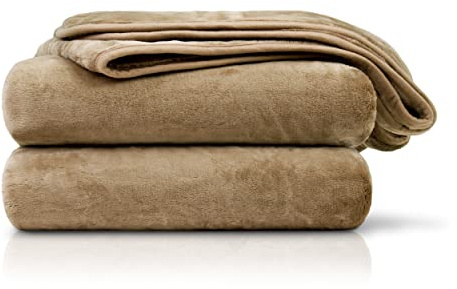 Amago - Kuscheldecke, Cashmere-Feeling, 180 x 220 cm - Taupe