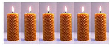 Norfolk Beeswax Company - 6 x Beautiful Handmade Natural Beeswax Candles