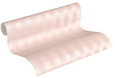 A.S. Création Vliestapete Romantico Tapete im Empire Stil gestreift 10,05 m x 0,53 m rosa Made in Germany 312150 3121-50
