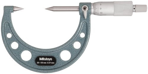 Mitutoyo 112-202 Bügelmessschrauben, 25-50 mm, 30 Grad Spitze