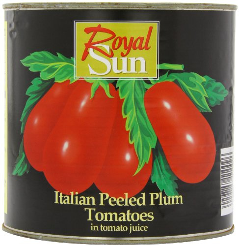 Royal Sun Italian Peeled Plum Tomatoes 2.5kg (Pack of 6), Whole Plum Tomatoes in Tomato Juice, Tinned Tomato for Cooking, Sauces, Soups & Catering Use