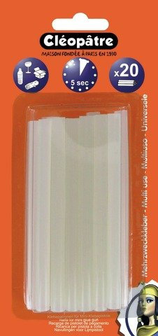 CLEOPATRE Lot de 6 Blisters de 20 bâtons de colle Multi-usage recharge pour pistolet à colle