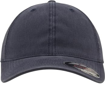 Flexfit Flexfit Herrmössa med flexibel passform tvättad bomull pappa hatt för män, finns i många olika färger, storlekar S–M till L-XL, marinblå, S-M