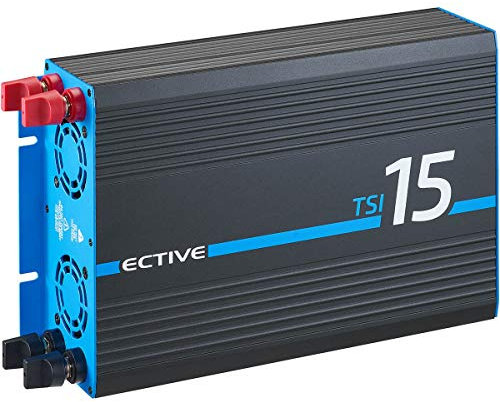 ECTIVE - Wechselrichter 12V auf 230V TSI 15-1500W Reine Sinuswelle - Offgrid-Spannungswandler DC/AC Strom mit USB, Überlast- & Überhitzungsschutz, NSV & USV Funktion - Robuster Inverter Stromwandler