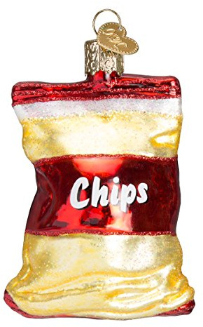 Old World Christmas Ornaments: Bag Of Chips Glass Blown Ornaments for Christmas Tree (32154)
