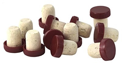 New Plastic Topped Wine Corks - Pack of 30 for Corking Home Made Wines & Liqueurs Home Brew (Red)